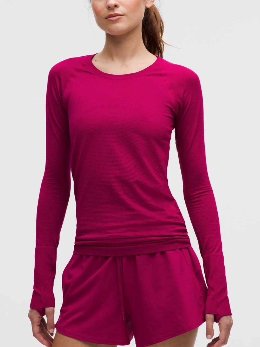 lululemon athletica Long Sleeve Tee in Berry Rumble